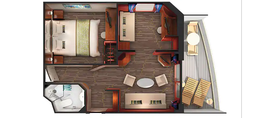 Suite familiale 2 chambres avec grand balcon - SI