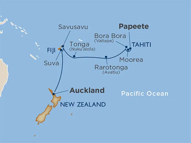 Auckland - Papeete