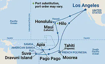 Croisière Îles du Pacifique Sud et Hawaï