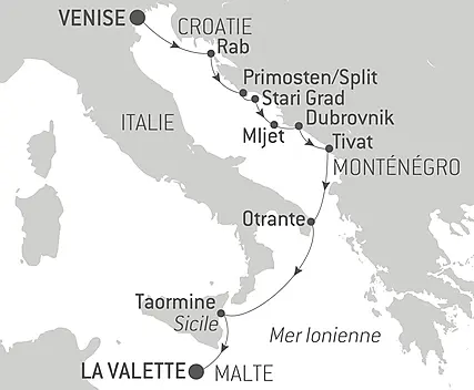 Des rives de l'Adriatique à Malte