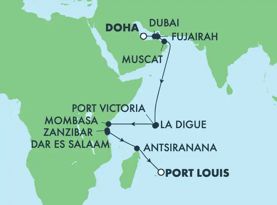 Doha - Port Louis 