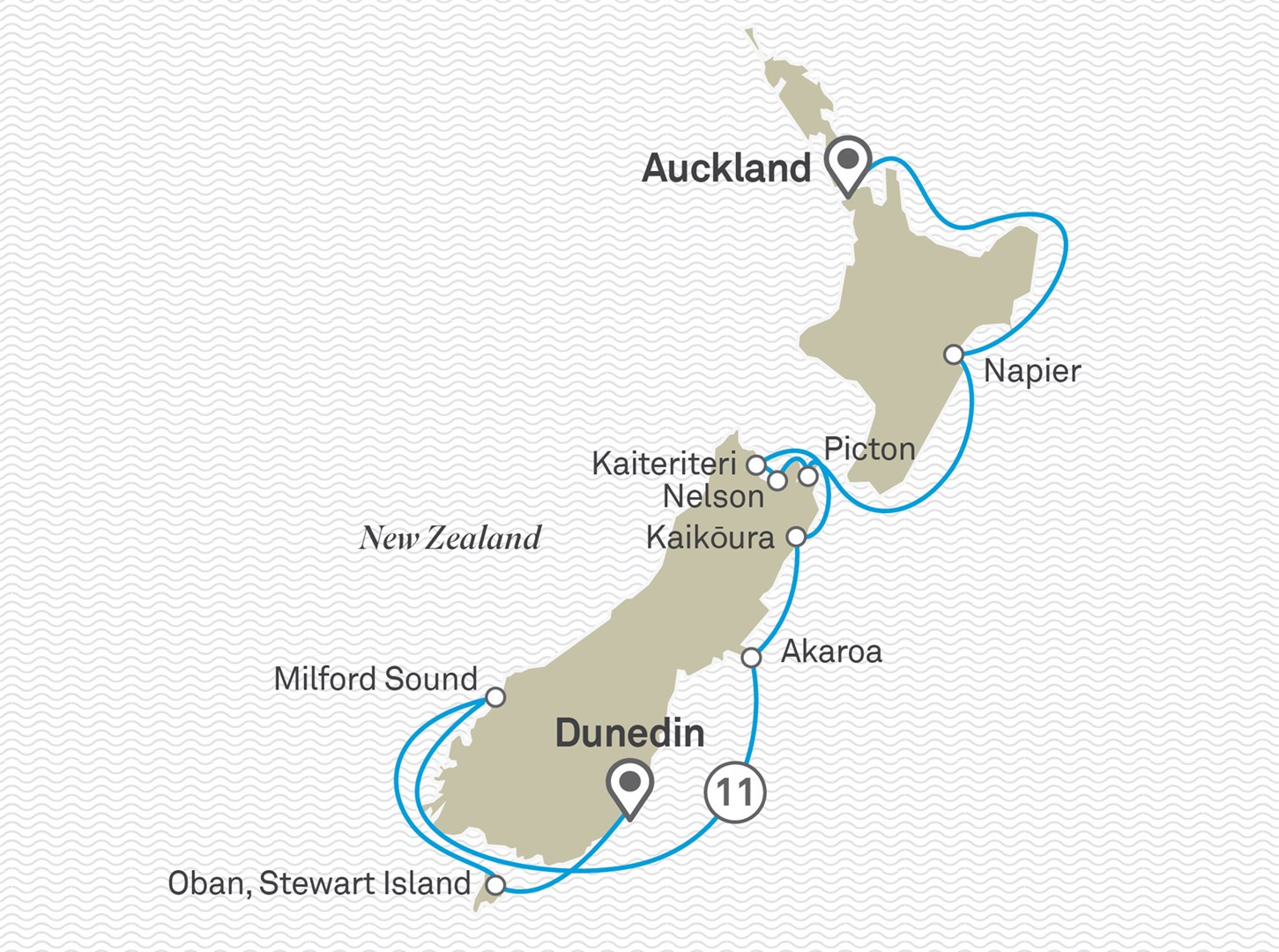 Dunedin - Auckland