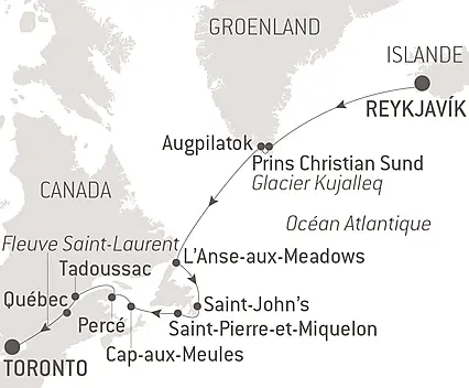 Expédition du Groenland au Canada par Saint-Pierre-et-Miquelon