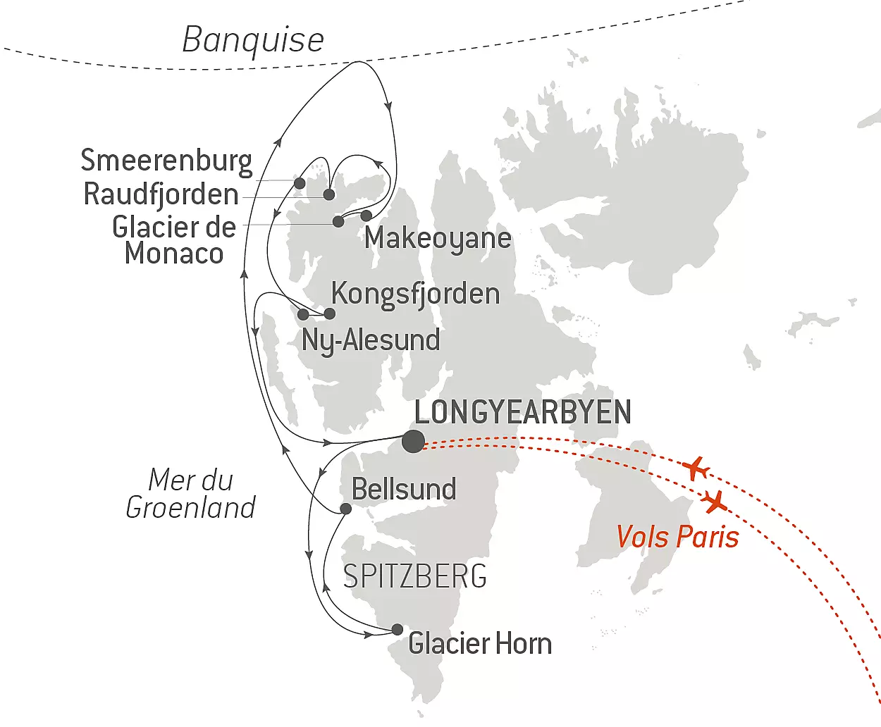 Fjords et glaciers du Spitzberg