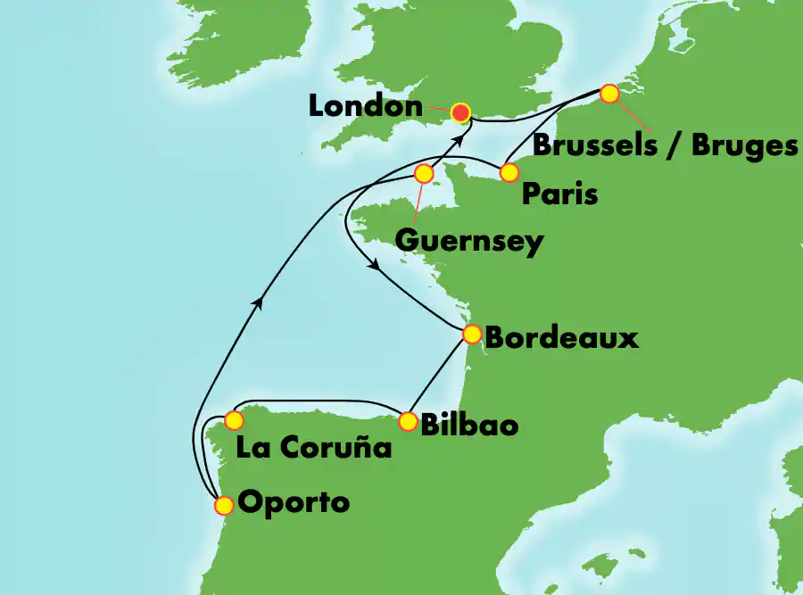 France, Espagne, Portugal et Belgique 