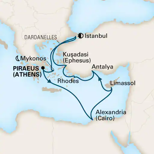 Grèce, Turquie, Chypre, Egypte
