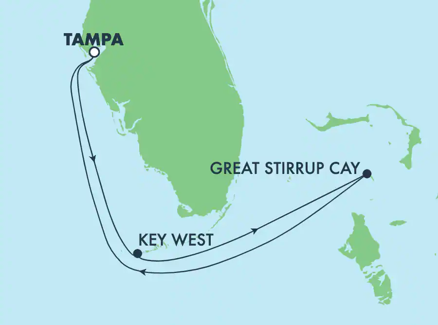 Great Stirrup Cay et Key West 