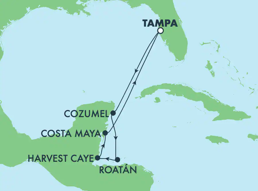 Harvest Caye, Cozumel et Roatan