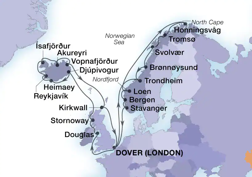 Iles Britanniques, Norvège & Islande