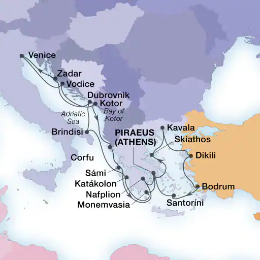 Iles Grecques, Turquie & Adriatique