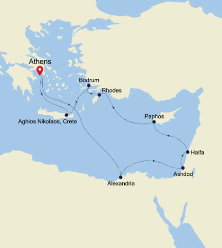 Iles Grecques, Turquie, Israël, Egypte, Chypre