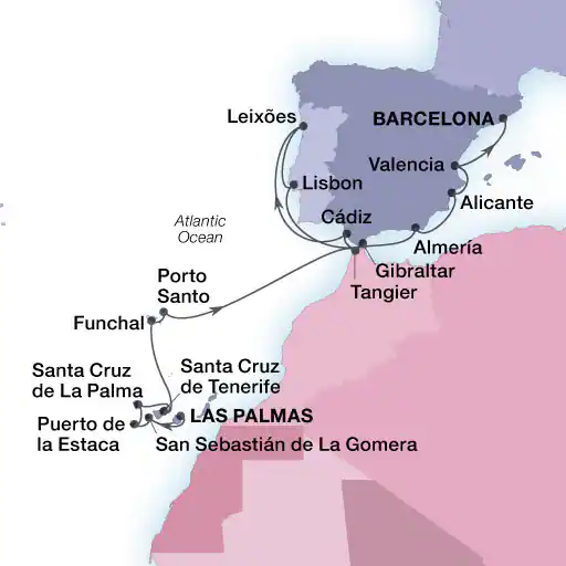 Las Palmas - Barcelone