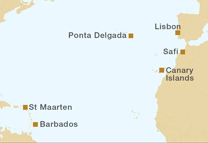 Las Palmas - Bridgetown