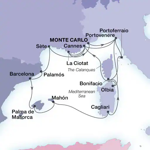 Monte-Carlo, Italie, Espagne, France