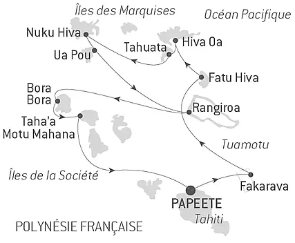 Mosaïque des Marquises, Tuamotu et îles de la Société