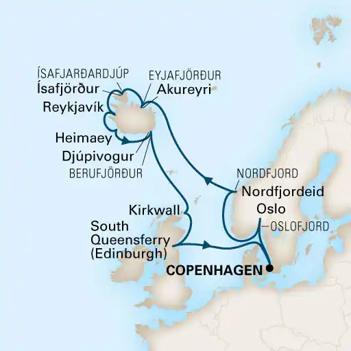 Norvège, Islande, Ecosse