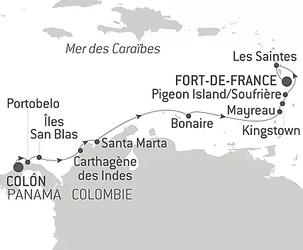 Panama, Colombie et les îles Caraïbes