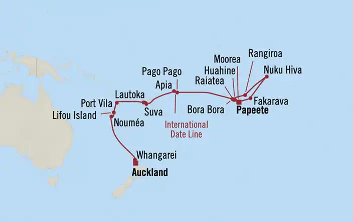 Papeete - Auckland