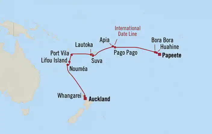 Papeete - Auckland
