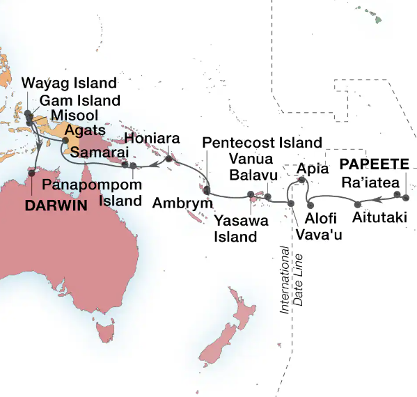 Papeete - Darwin