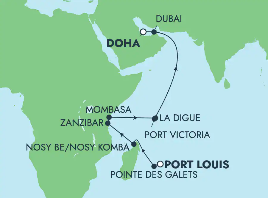 Port Louis - Doha  