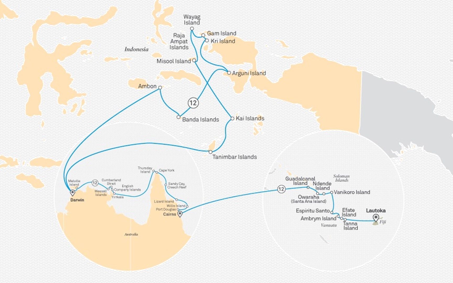 Routes des Epices, Raja Ampat et Mélanésie