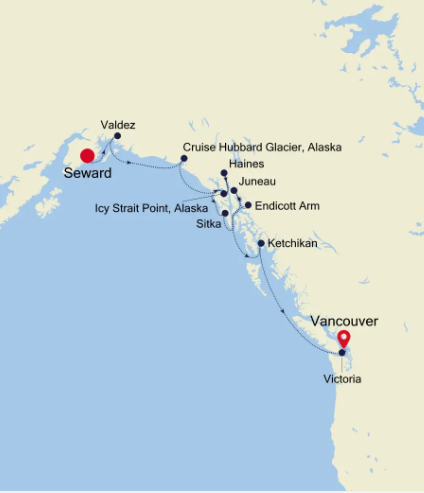 Seward (Anchorage) - Vancouver 