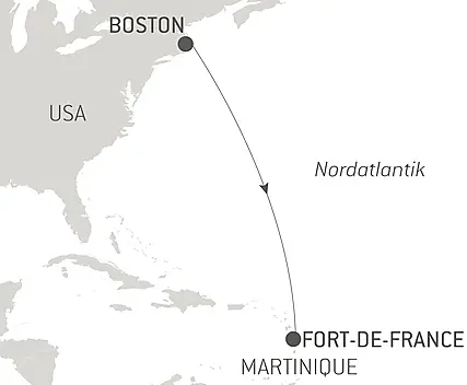 Voyage en Mer : Boston - Fort-de-France