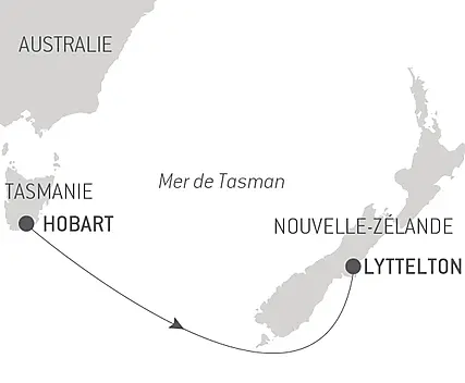 Voyage en Mer : Hobart - Lyttelton