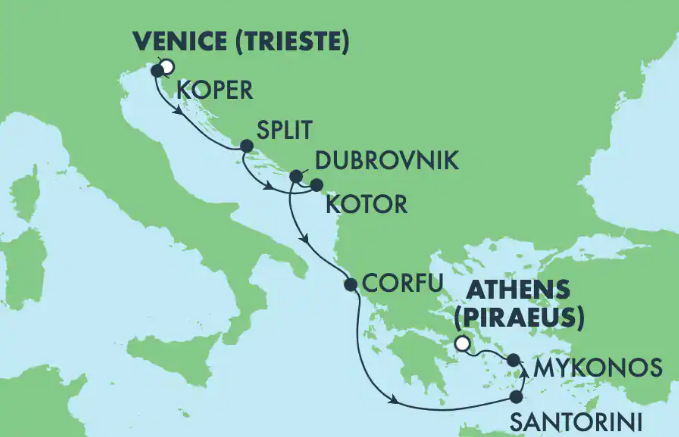 Îles grecques : Italie, Grèce et Croatie