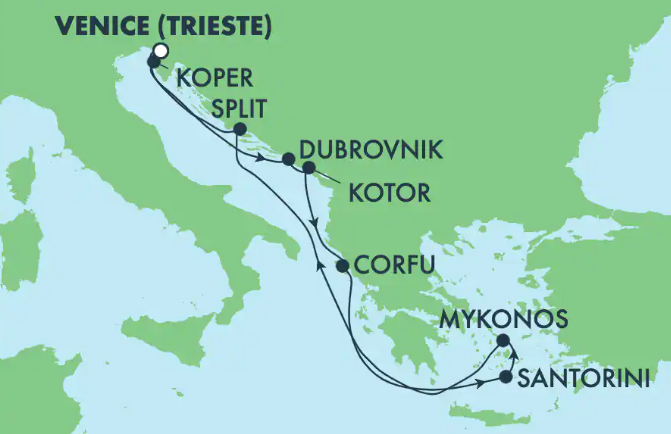 Îles grecques : Santorin, Mykonos et Croatie